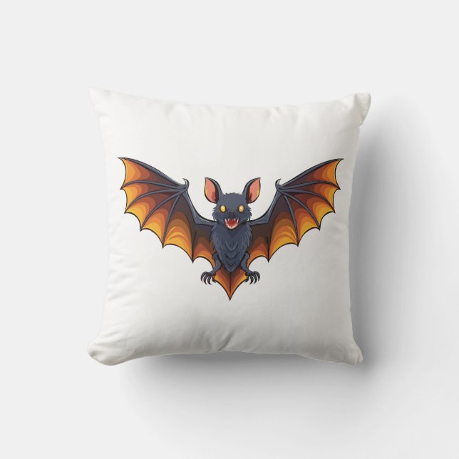 Halloween fladdermus flygande kudde (Framsida)