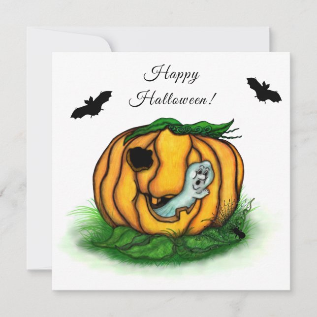 Halloween, Fladdermus, Ghost och Spider (Framsida)