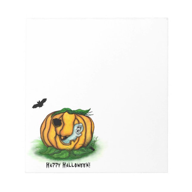 Halloween, Fladdermus, Ghost och Spider Anteckningsblock (Framsida)