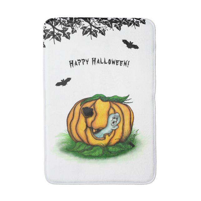 Halloween, Fladdermus, Ghost och Spider Badrumsmatta (Framsidan (Vertikal))