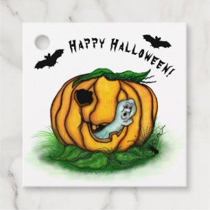 Halloween, Fladdermus, Ghost och Spider Gåvor Etiketter