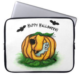 Halloween, Fladdermus, Ghost och Spider Laptop Fodral