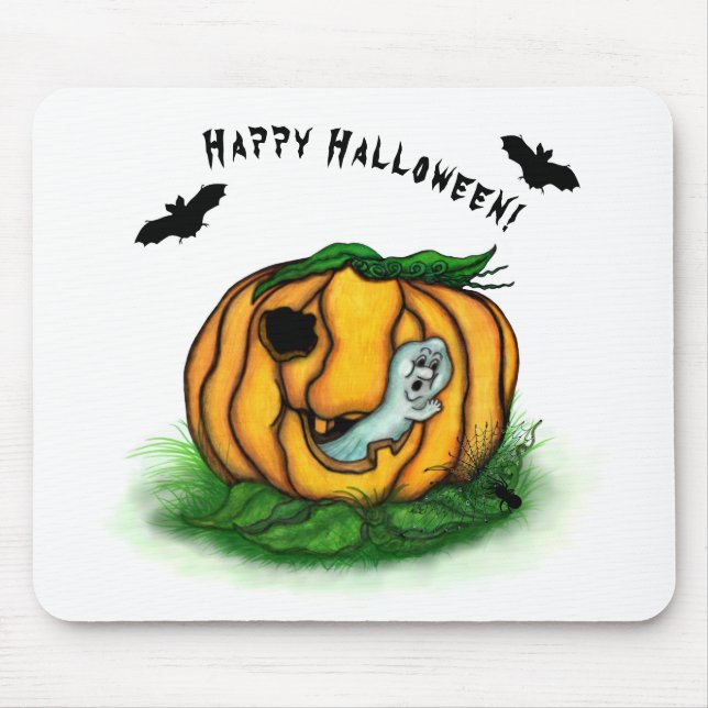 Halloween, Fladdermus, Ghost och Spider Musmatta (Framsidan)