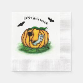 Halloween, Fladdermus, Ghost och Spider Pappersservett