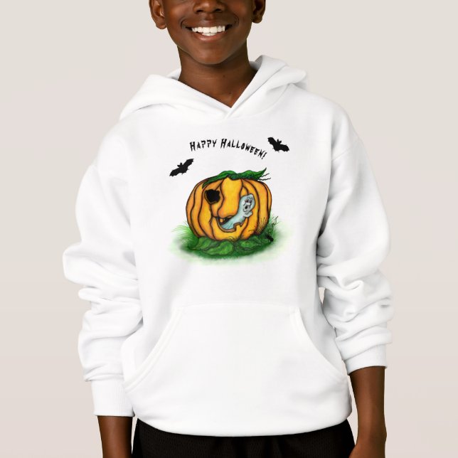 Halloween, Fladdermus, Ghost och Spider T Shirt (Framsida)