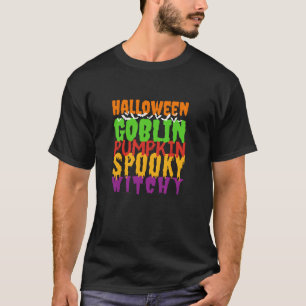 Halloween Fladdermus Goblin Pumpkin Spooky Witch R T Shirt