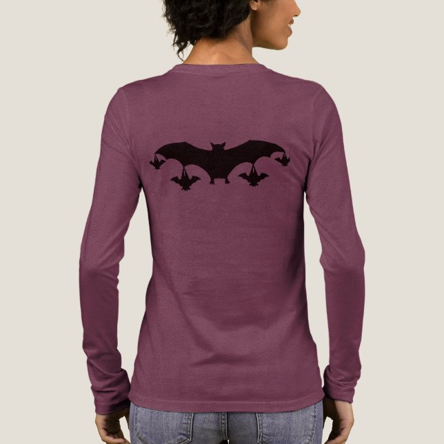 Halloween fladdermus helgdag t shirt (Baksida)