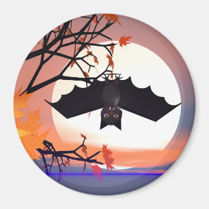 Halloween Fladdermus i Träd Magnet