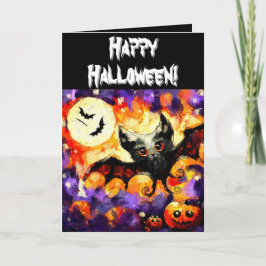 Halloween Fladdermus & Jack-O-Lanternor, Personlig Kort