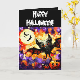 Halloween Fladdermus & Jack-O-Lanternor, Personlig Kort