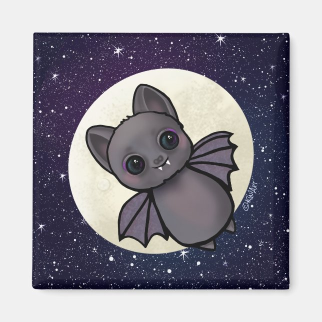 Halloween Fladdermus KiniArt Magnet (Framsidan)