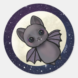 Halloween Fladdermus KiniArt Runt Klistermärke