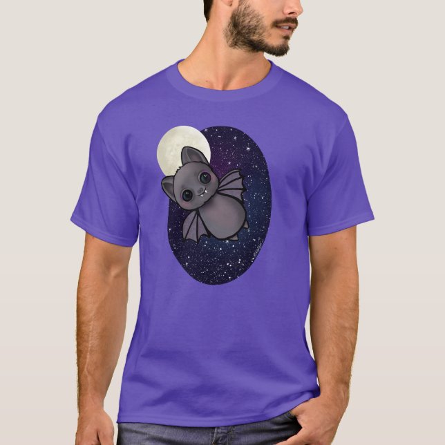 Halloween Fladdermus KiniArt T Shirt (Framsida)