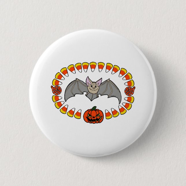 Halloween Fladdermus Knapp (Framsida)