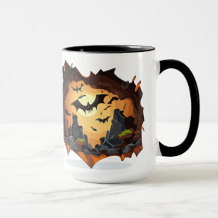 Halloween fladdermus kommer ut fri mugg