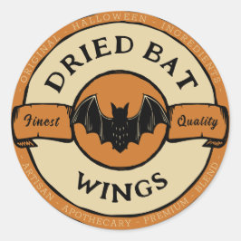 halloween fladdermus-lable runt klistermärke