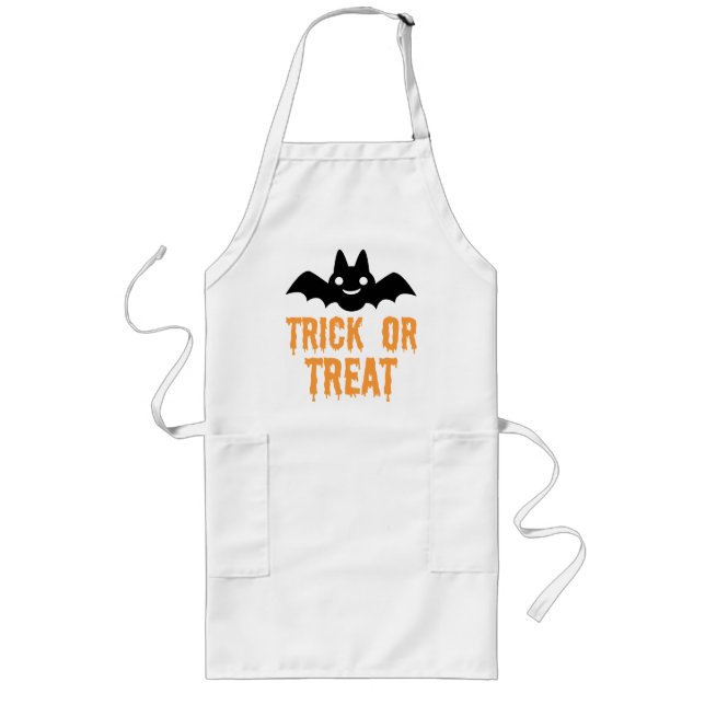 Halloween Fladdermus Långt Förkläde (Framsidan)