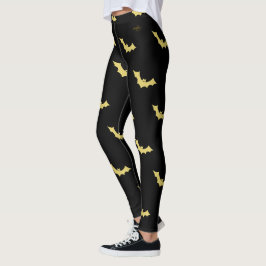 Halloween Fladdermus Leggings-design av Poet Adiel Leggings