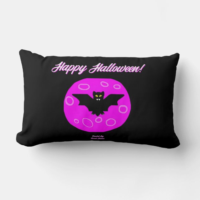 Halloween Fladdermus Lumbar Pillow Lumbarkudde (Framsida)
