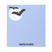 Halloween Fladdermus med Måne Personlig 5,5 x 6