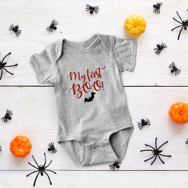 Halloween Fladdermus min första boo! T Shirt (Halloween Bat My First Boo! Baby Bodysuit)