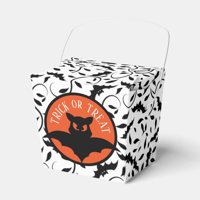 Halloween Fladdermus Mönster/Bus eller godis Cute  Presentaskar (Framsidan Sidan)