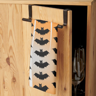 Halloween Fladdermus Mönster Kökshandduk