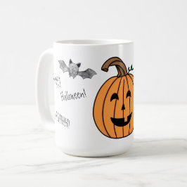 Halloween Fladdermus och Pumpkin Coffe Mugg
