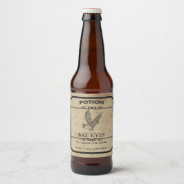 Halloween Fladdermus Ögon Apothecary Beer Label Ölflaska Etikett