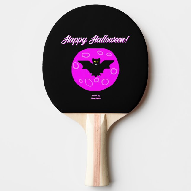 Halloween Fladdermus Ping Pong Paddle Pingisracket (Framsidan)