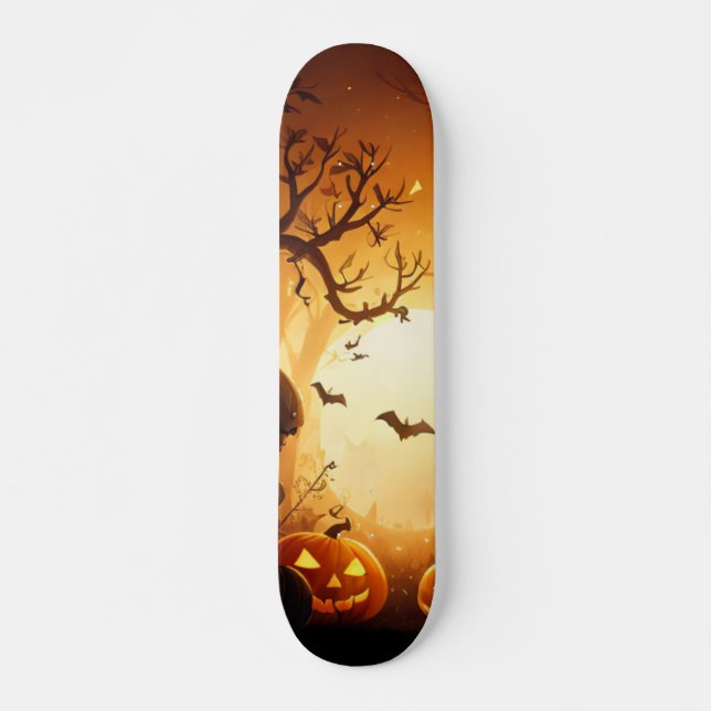 Halloween/Fladdermus/Pumpkin/Fall Mini Skateboard Bräda 18,5 Cm (Framsida)