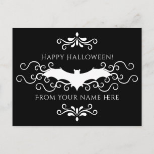 Halloween fladdermus recept vykort
