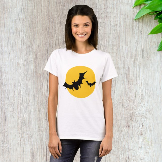 Halloween Fladdermus Silhuett Fullmåne T Shirt (Skapare uppladdad)