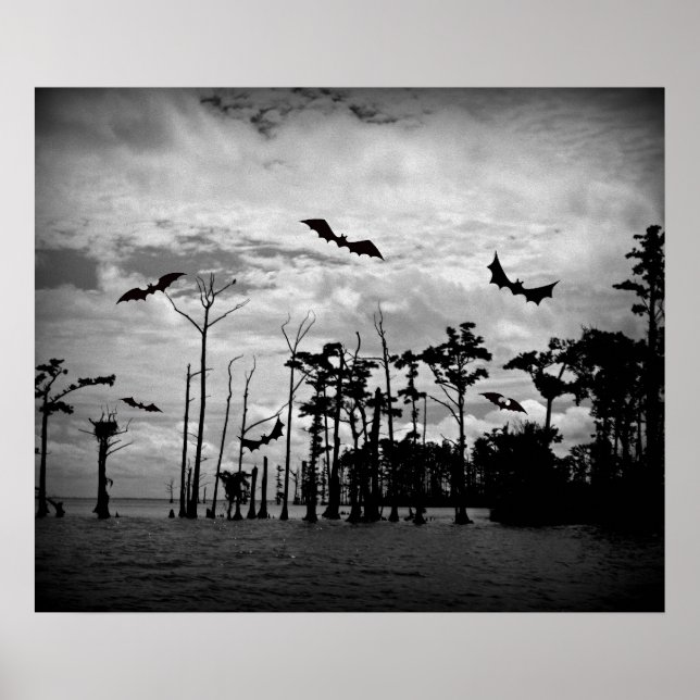 Halloween Fladdermus - Spooky Scene Poster (Framsidan)