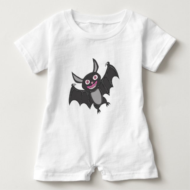 Halloween Fladdermus T Shirt (Framsida)