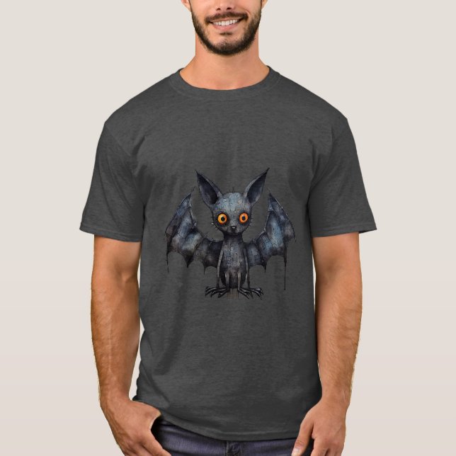 Halloween Fladdermus T Shirt (Framsida)
