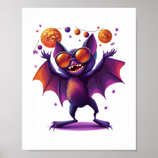 Halloween Fladdermus-tastiskt Party Poster (Framsidan)