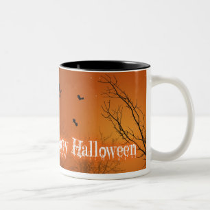 Halloween Fladdermus & Träd - Mugg
