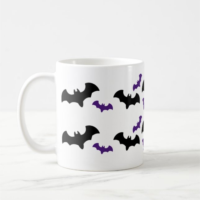 Halloween fladdermus tryck  kaffemugg (Vänster)