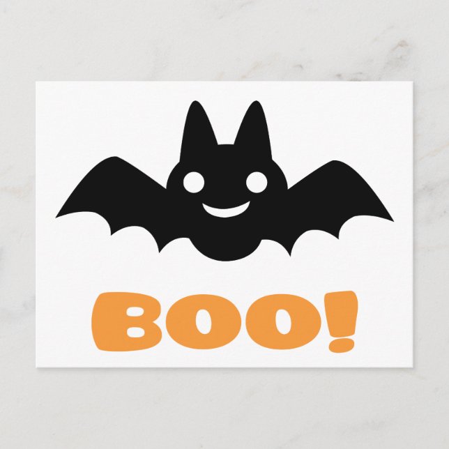 Halloween Fladdermus Vykort (Framsida)