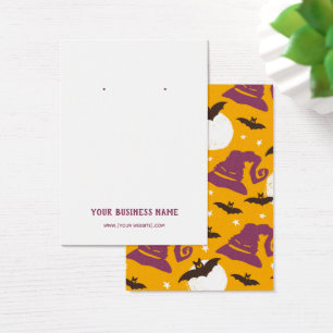 Halloween Fladdermus Witch Hats Earring Visning Ca Visitkort