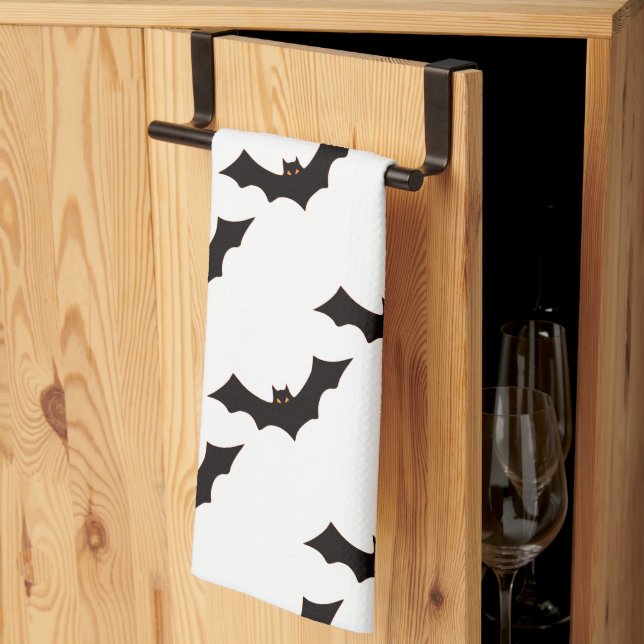 Halloween, Fladdermusmönster, Bus eller godis, Boo Kökshandduk (Thirds Fold)
