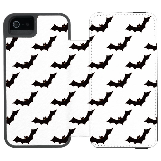 Halloween, Fladdermusmönster, Bus eller godis, Bu Incipio iPhone Wallet Skal (Folio Öppen)