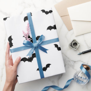 Halloween Flädermus Mönster Kuslig Presentpapper