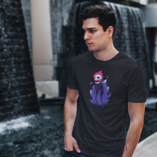 Halloween Flaming Skull T Shirt