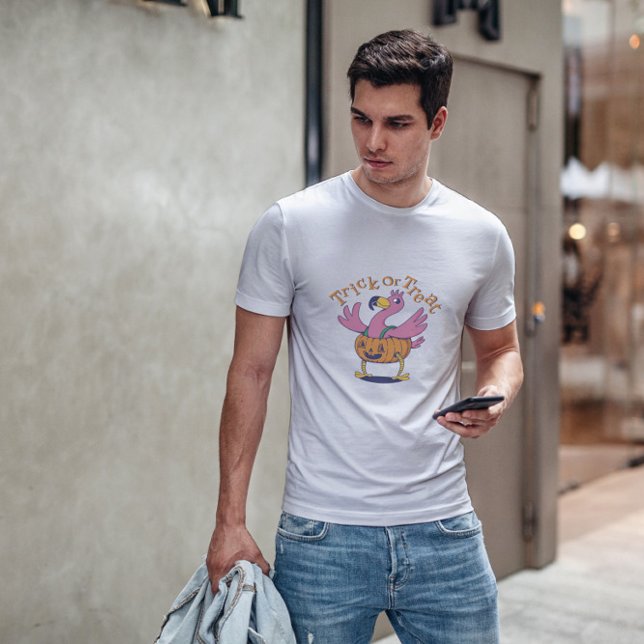 Halloween Flamingo Pumpkin Costume T Shirt (Skapare uppladdad)