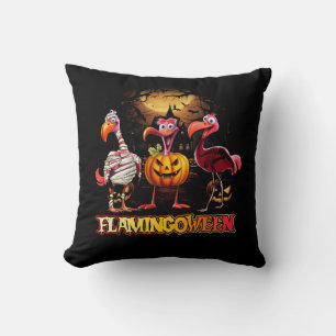 Halloween Flamingo Rosa Flamingoween Pumpkin Jack Kudde