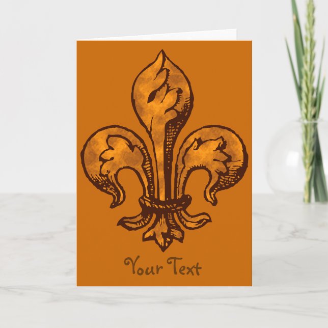 Halloween Fleur de lis Kort (Framsida)