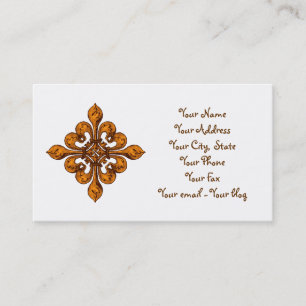 Halloween Fleur de lis Visitkort