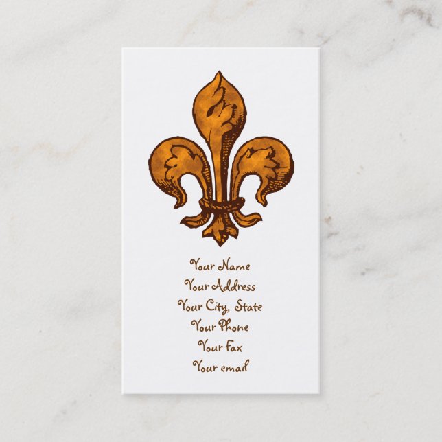 Halloween Fleur de lis Visitkort (Framsida)